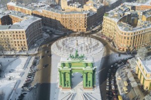 The Narvskaya Triumphal Gates.